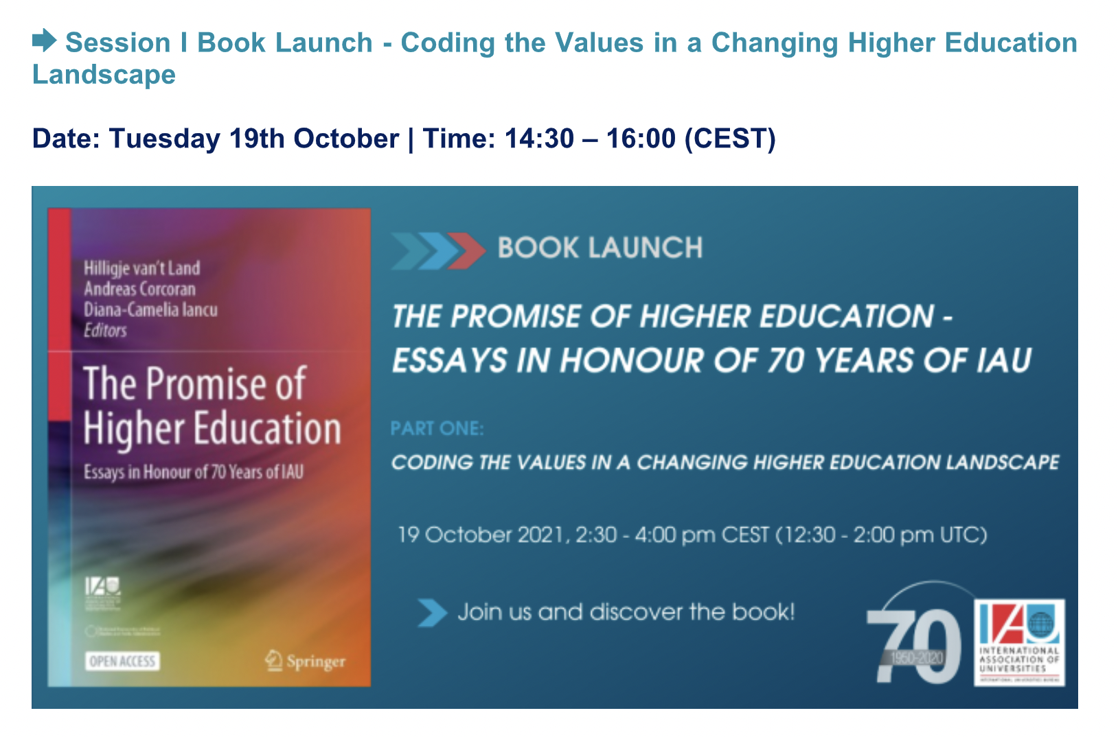 IAU Book Launch