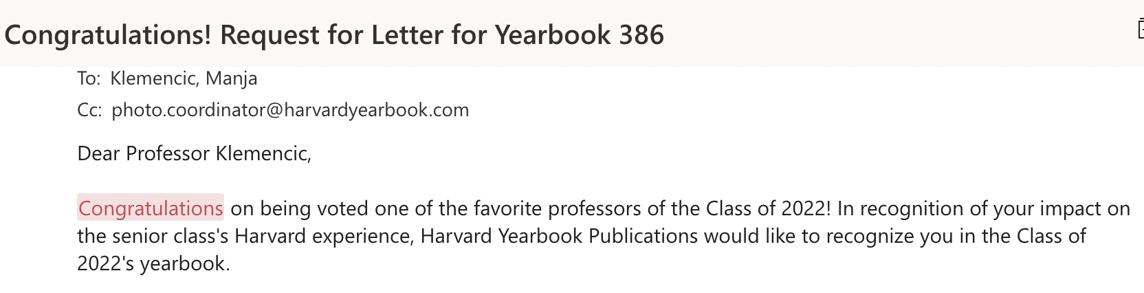 Harvard yearbook 2022